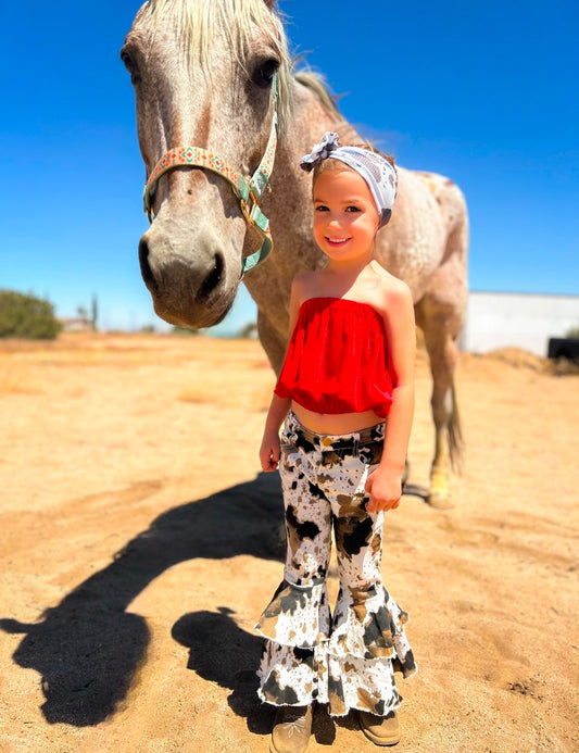 Cowprint Jean Flares